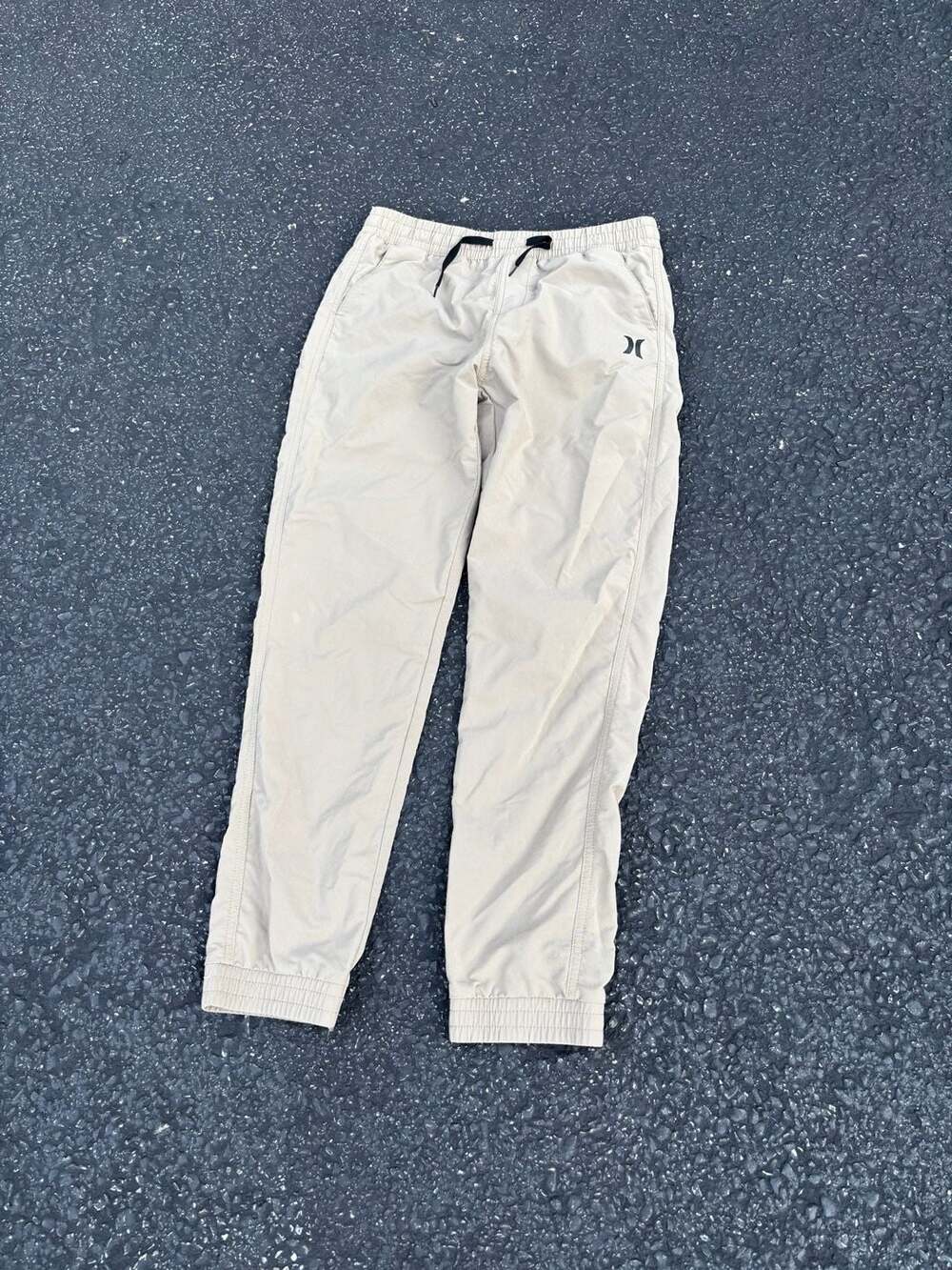Hurley Boys H2O-Dri Stretch Twill Jogger Pants Beige Size L 12-13Y